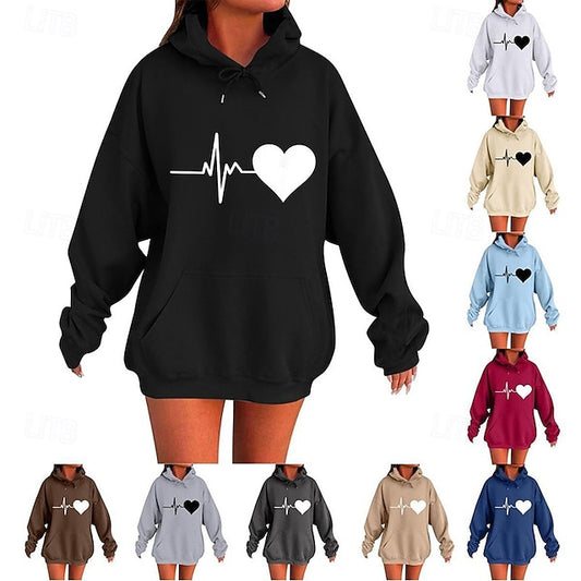 Women's Lounge Hoodie Fleece Pullover Sweatshirt with