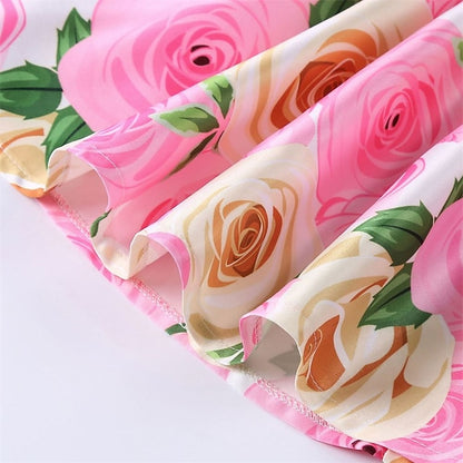 Dress Short Sleeve Flower Kids Girls' Party Floral