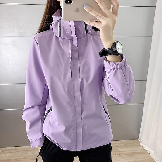 Women's Windbreaker Hiking Jacket Rain Coat Outdoor