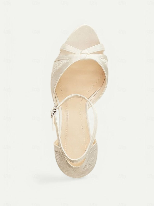 Women's Peep Pink Sandals Satin Elegant High with Heel Toe