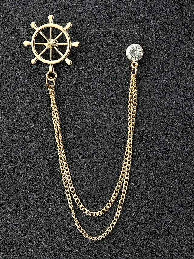 Elegant Pins Reindeer – Men's Alloy Christmas Collar