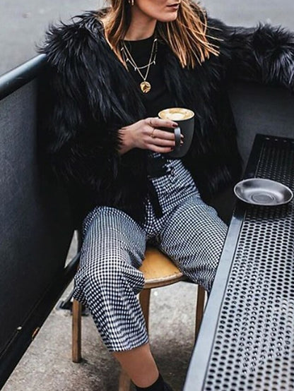 Warm Fur Furs Comfortable Coat Faux Leathers Women's