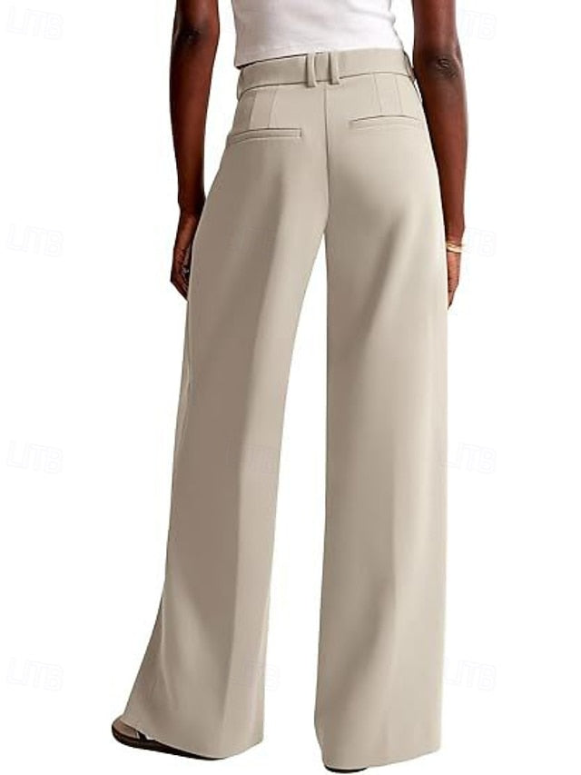 Women's Wide Leg Dress Pants Fashion Work Full Length