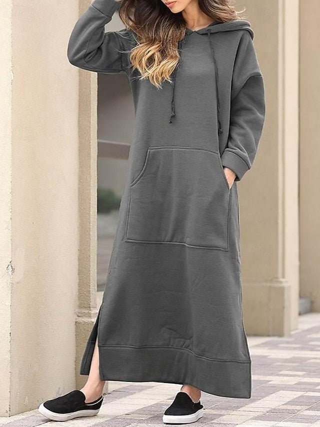 Women's Long Dress Maxi Dress Hoodie Dress Shift Dress