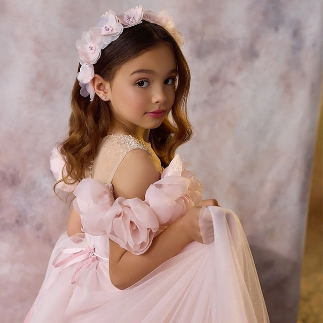 Girl Girls' First Flower Party Communion Dress