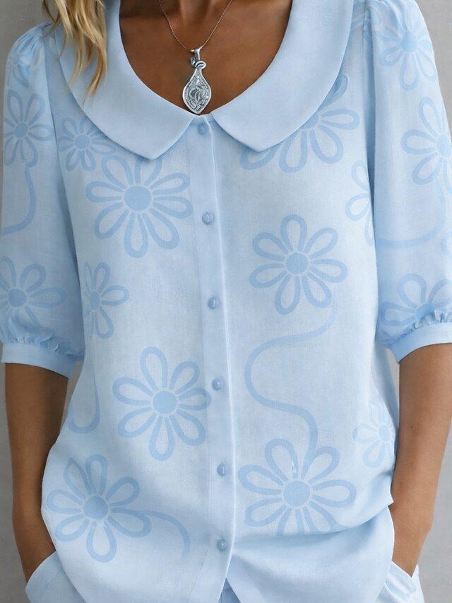 Women's Shirt Button Down Shirt Casual Shirt Blouse Buttons