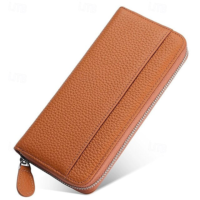 Cowhide Wallet Card Credit Leather Women's Holder