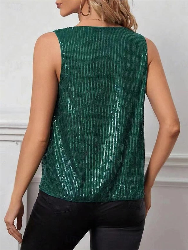 Women's Sequin Sparkly Party Glitter Sequins Solid Color