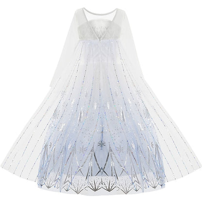 Dress Fairytale Flower Frozen Princess Girl Vacation Elsa