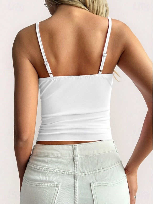 Women's Tank Top Lace T-shirt Lace Patchwork Plain Fashion