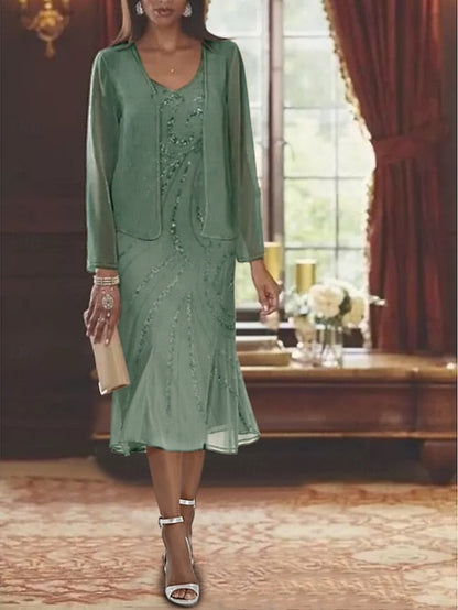 Two of the Formal Piece Bride Wedding Mother Mermaid Dress Beach