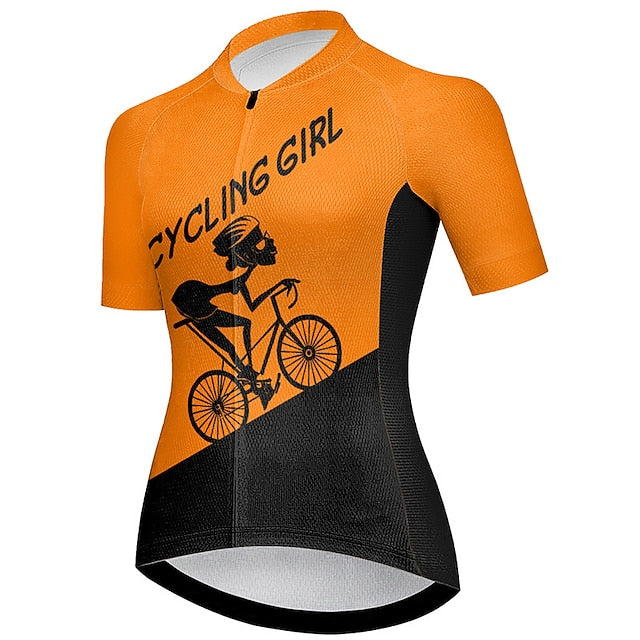 Women's Cycling Jersey Graphic Letter & Number Funny