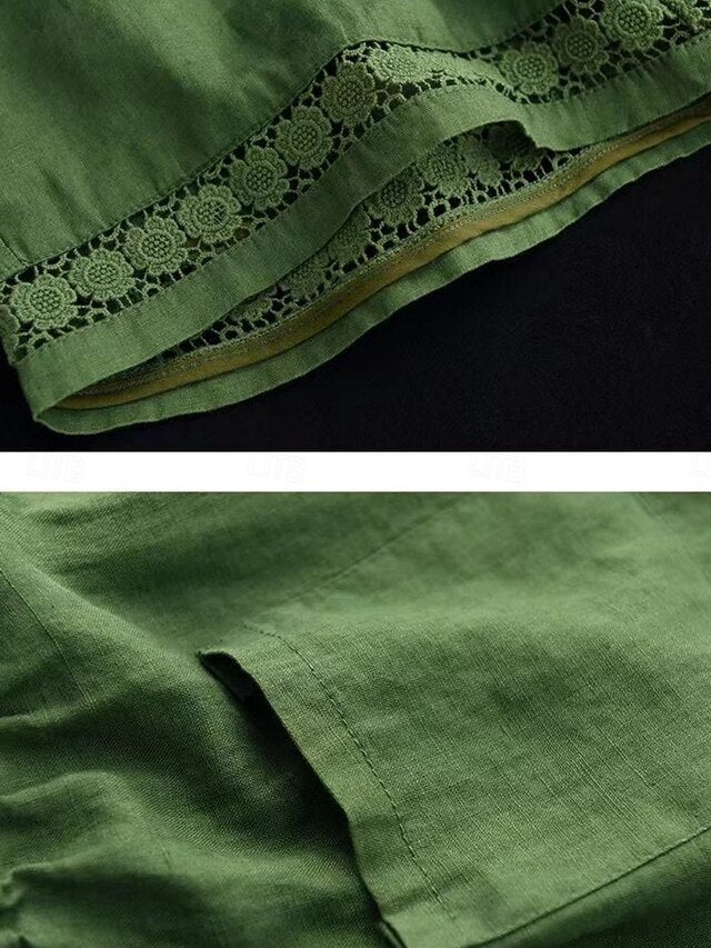 Women's Cotton Linen Shorts Summer Shorts Beach Shorts