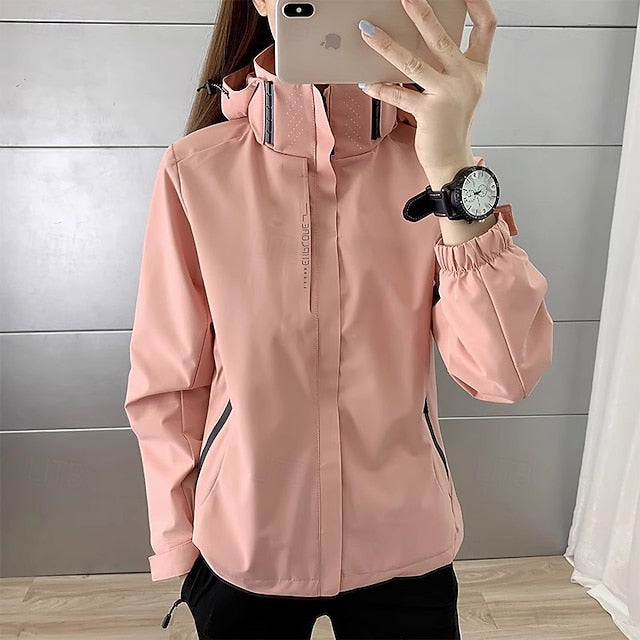 Women's Windbreaker Hiking Jacket Rain Coat Outdoor