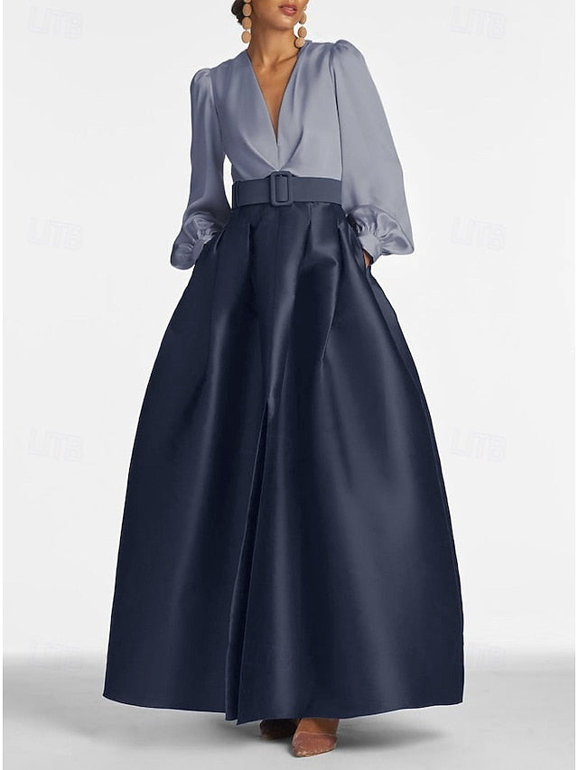 Evening Floor Split Formal A-Line Guest Wedding High Gown Dress