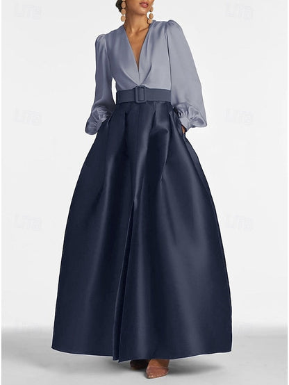 Evening Floor Split Formal A-Line Guest Wedding High Gown Dress