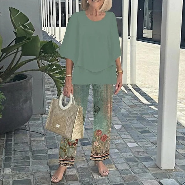 Women's 2 Pieces Fashion Streetwear Daily Pants Sets Half