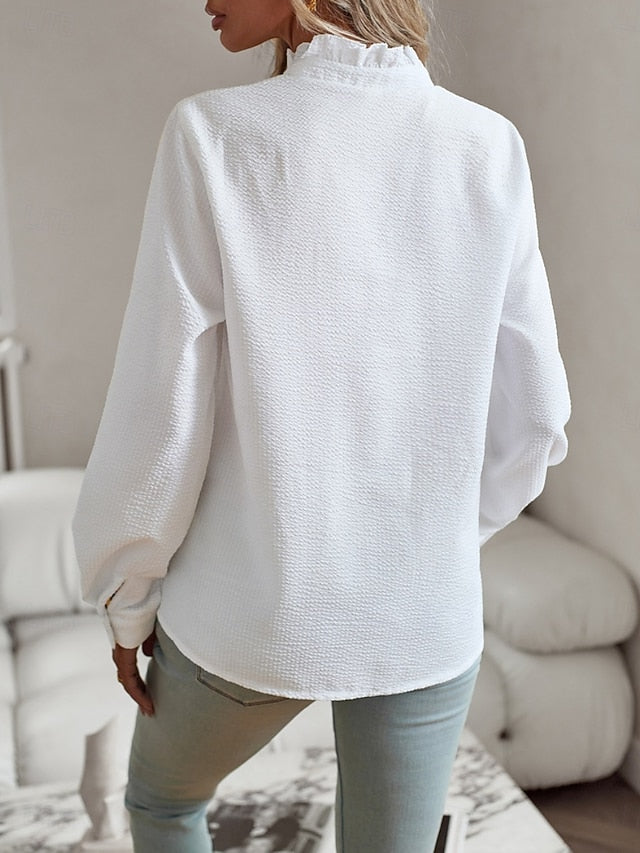 Women's Casual Shirt Button Up Shirt Blouse Buttons Print