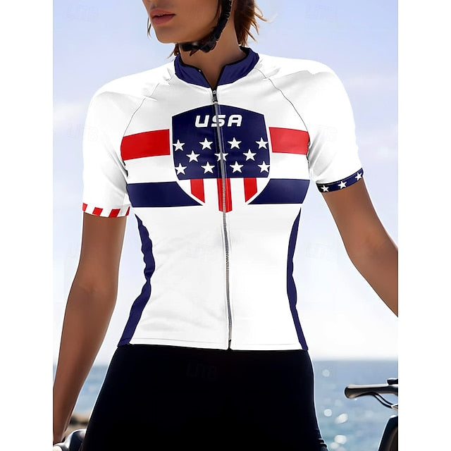 Women's Cycling Jersey Graphic Geometric Geometic Short