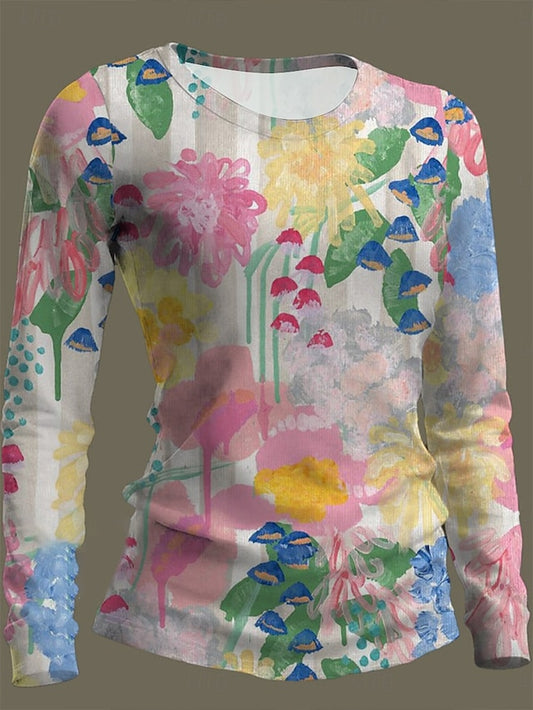 Women's T Shirt Print Floral Graphic Fashion Classic Casual