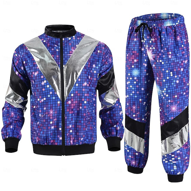 Hippie 1980s Street Style Outfits Jacket Shorts Disco Fancy