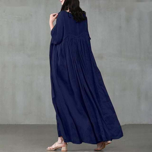 Women's Long Dress Maxi Dress Cotton Blend Casual Dress