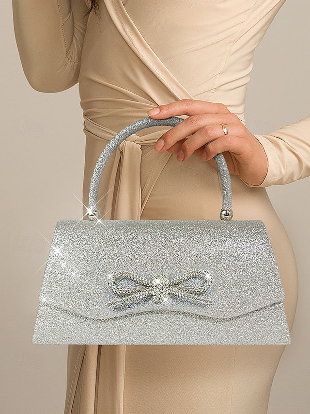 with Clutch Sparkling Women's Evening Glitter Elegant