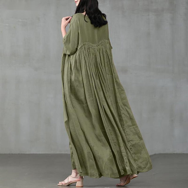 Women's Long Dress Maxi Dress Cotton Blend Casual Dress