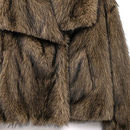 Furs Coat Pocket Faux Warm Women's Comfortable Fur