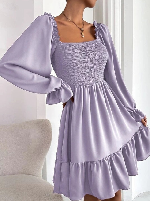 Women's Mini Dress Peplum Dresses Ruched Dress Modern