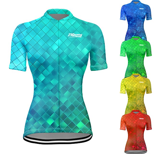 Women's Cycling Jersey Geometric Short Sleeve Bike Jersey