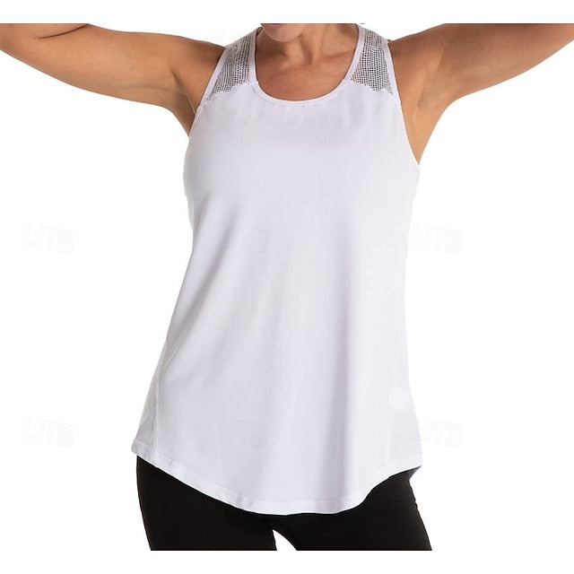 Women's Patchwork Workout Tank Top Sport Shirt Sports Tank