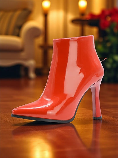 Heel with Boots Ankle Lining Faux Women's Stiletto Fur Gold