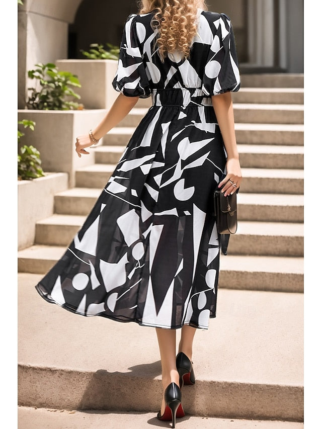 Women's Midi Dress Graduation Dress Floral Dress Fashion