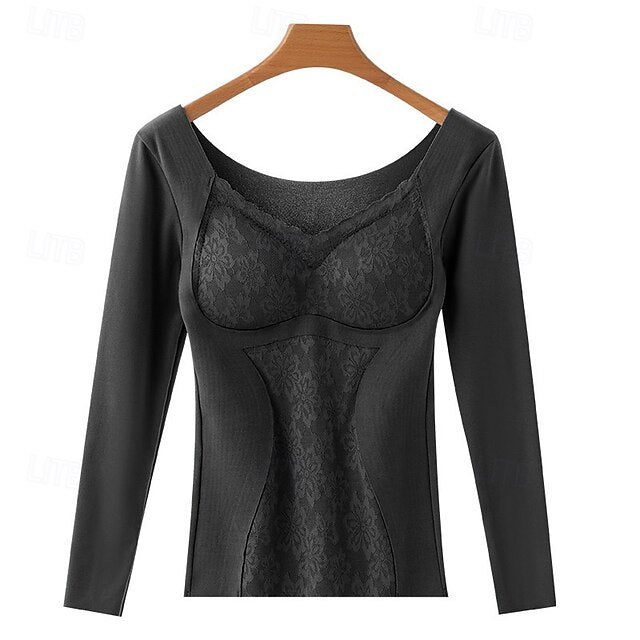 Women's Base Layer Top Thermal Underwear Underwear Warm
