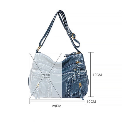 Leather Women's Faux Shoulder Brown Vintage Bag – Boho