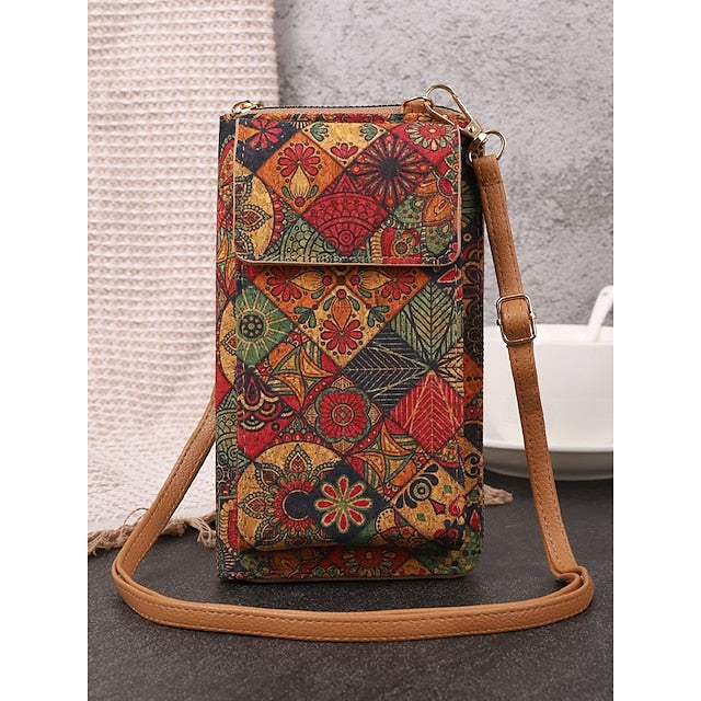 Women’s Vintage Adjustable Boho Phone Bag with Crossbody