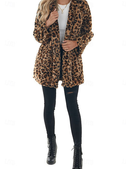 Pockets Patchwork Coat Breathable Winter Women's Warm with