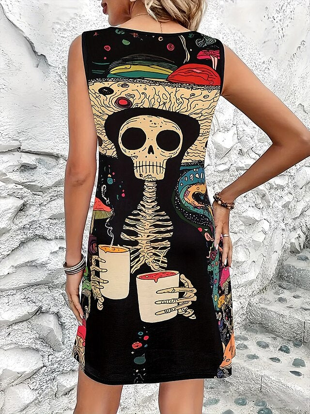 Women's Knee Length Dress Casual Dress A Line Dress Vintage