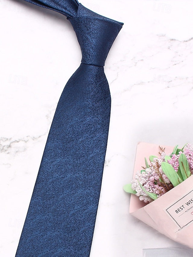 – Men's Polyester Stylish Herringbone Christmas Tie