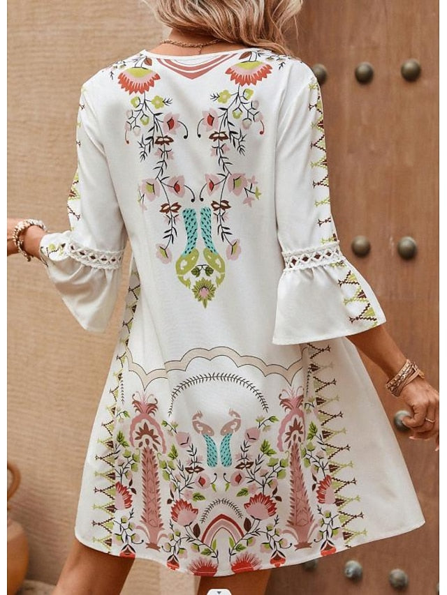 Women's Midi Dress Chiffon Dress Boho Chic Dresses Boho