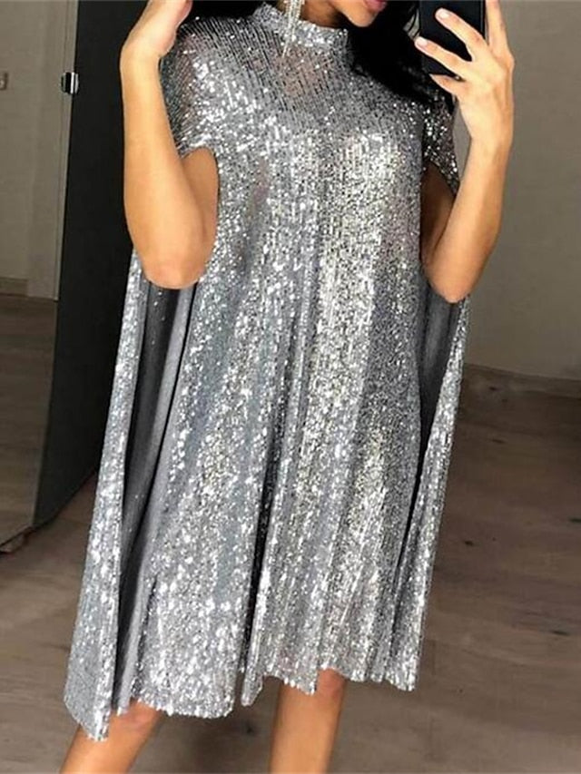 Women's Gold Dress Sequin Dress Party Dress Mini Dress