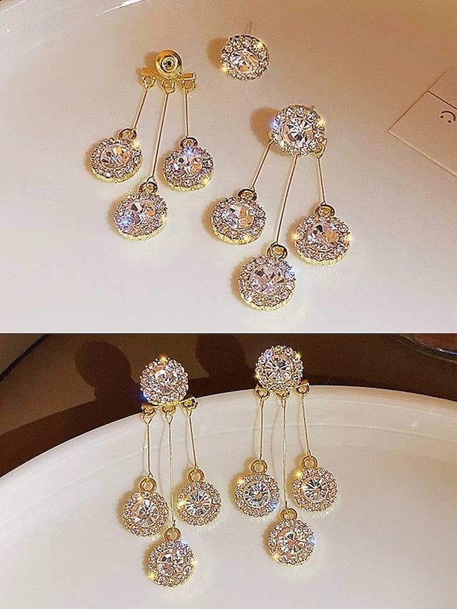 Dangle Sparkling Women Crystal Earrings for – Elegant