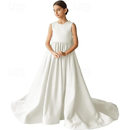 Dress Girl Girls' Communion Flower First Party