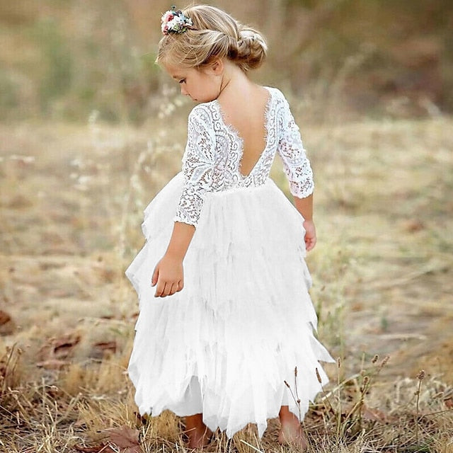 Dress Girls' Wedding Flower Girl Party