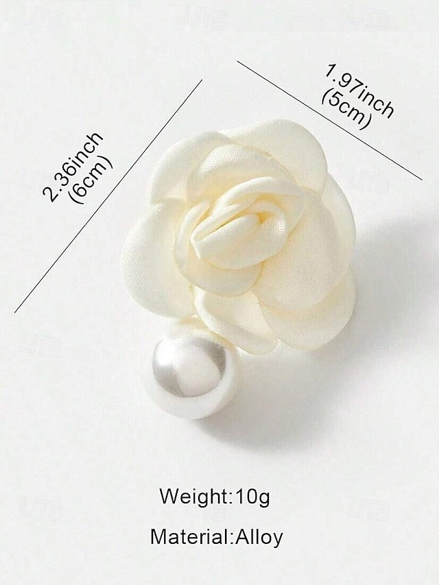 Pearl with Earrings Women's Faux Elegant Flower Drop Stud