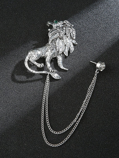 Christmas Men's with Brooch Lapel Deer Pin