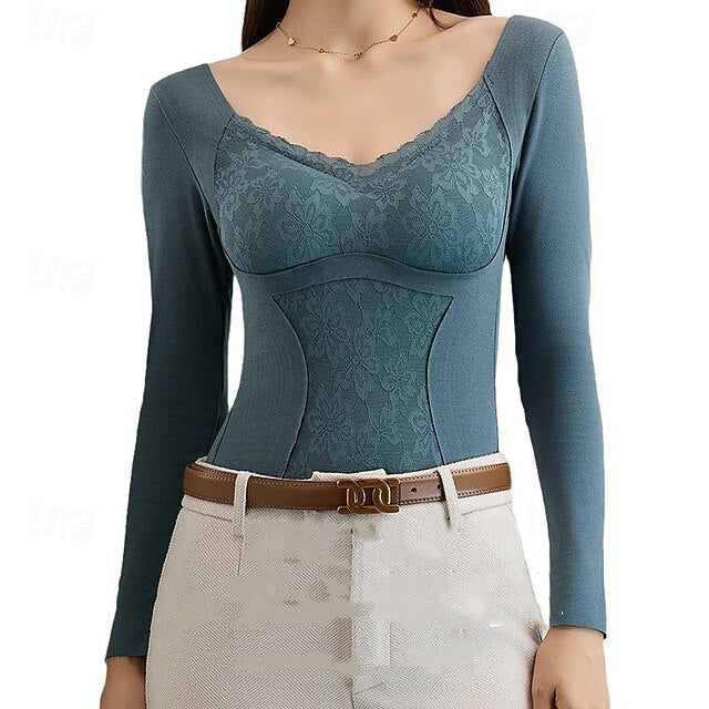 Women's Base Layer Top Thermal Underwear Underwear Warm