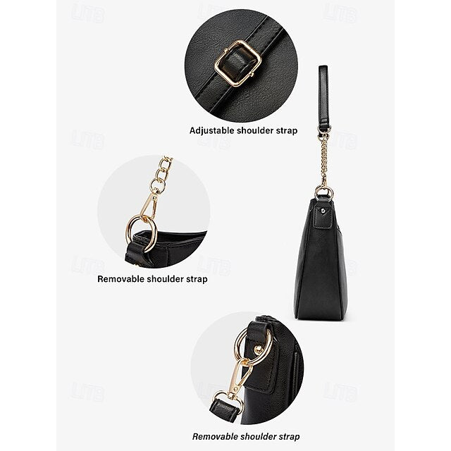 Bag Shoulder Leather Women's Chain Brown Gold Faux with