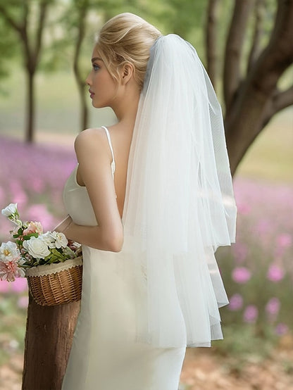 Elegant – Soft Veil Two-Layer Classic with Bridal Tulle